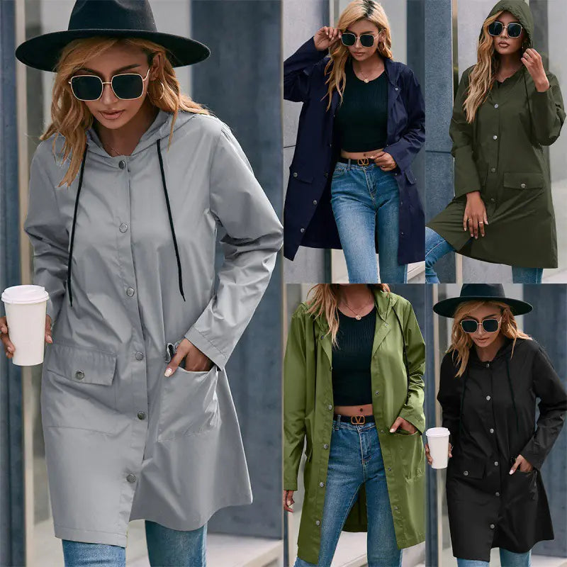 Mid-Length Hooded Windbreaker for Outdoor Mountaineering - ProLector