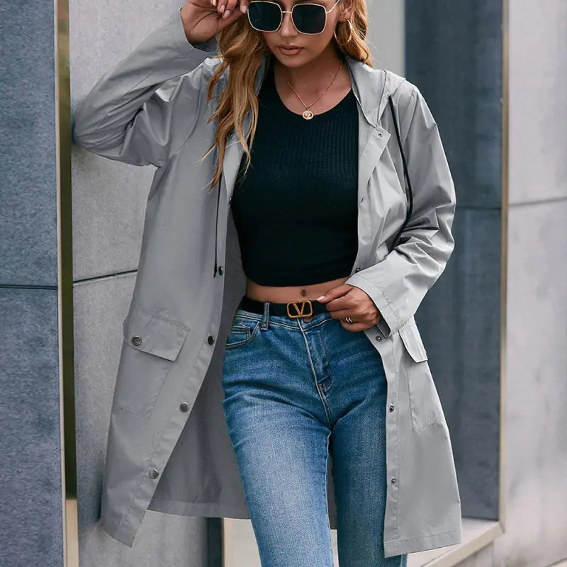 Mid-Length Hooded Windbreaker for Outdoor Mountaineering - ProLector