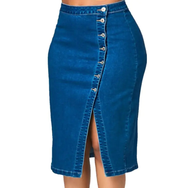 Plus Size Women's Denim Jeans Skirt
