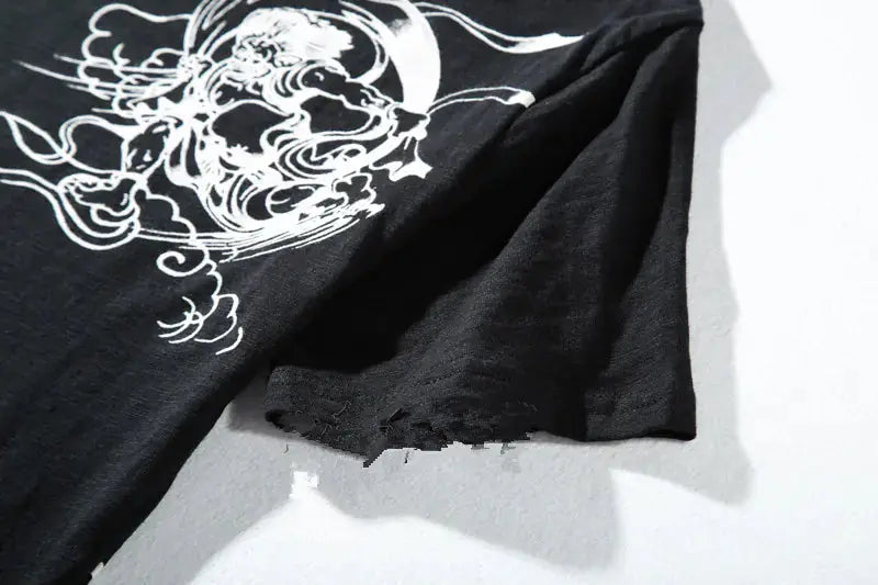 Embroidered Thunder God and Koi Short Sleeve Shirts - ProLector