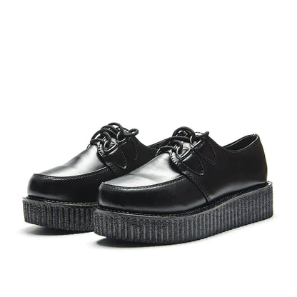 Leather Shoes, Platform Shoes, Flat Shoes, Star Design