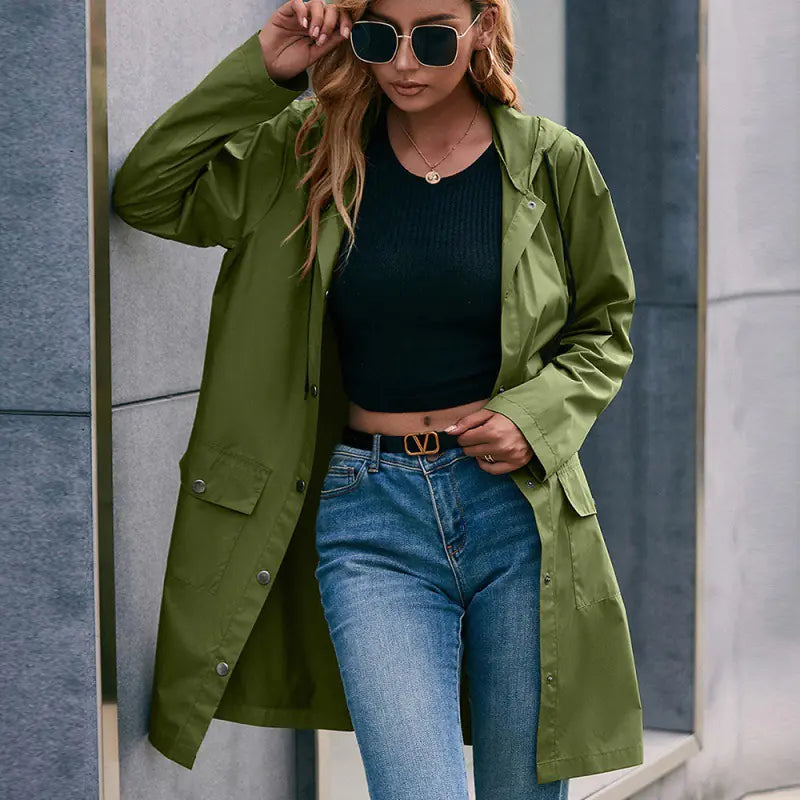 Mid-Length Hooded Windbreaker for Outdoor Mountaineering - ProLector