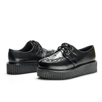 Leather Shoes, Platform Shoes, Flat Shoes, Star Design