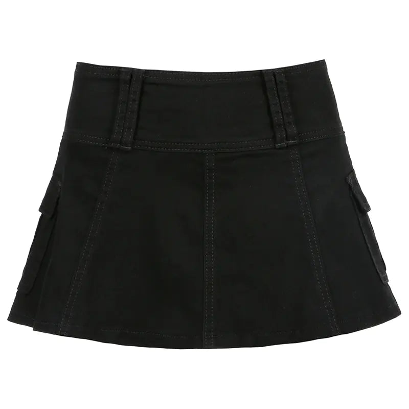 Pleated Denim Skirt for Stylish Fashion Look